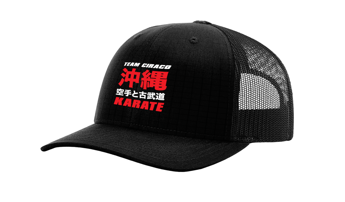 Ciraco's Karate : Black Embroidered Hat Team Ciraco